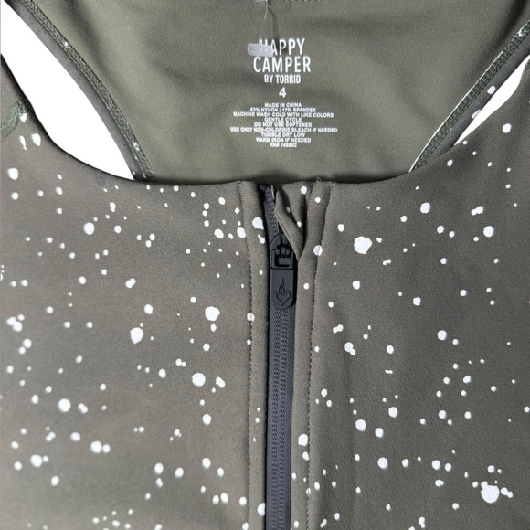 Torrid Camper Low-Impact Wireless Longline Active Sports Bra Size 4 Scatter Dot - Picture 8 of 14